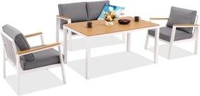 Zakintos Apetito 4 aluminium set wit Garden Point