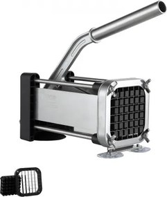 VEVOR Frietsnijder Aardappelsnijder met 1/2-inch roestvrijstalen mes, handmatige aardappelsnijder en hakselaar met zuignappen, ideaal voor aardappelen, friet, komkommers, groenten