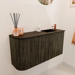 Mondiaz Joya 80cm toiletmeubel ronding links shadow met wastafel faye rechts 1 kraangat urban