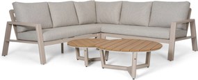 Hoek loungeset 5 personen Aluminium Zand/Beige  Lifestyle Garden Furniture Melone