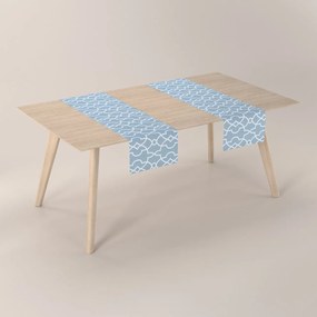 Dekoria Rechthoekige tafelloper, blauw-wit, 40 x 130 cm