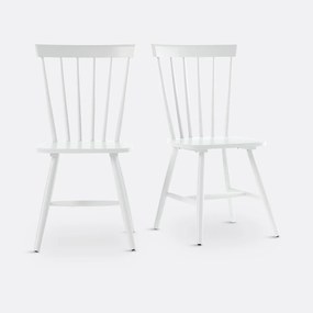 Set van 2 massief hevea lattenstoelen, Jyko
