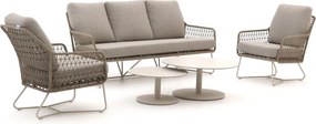Stoel-bank loungeset Intenso  | 5 personen | Loungeset Beige | Rope (touw) | Kees Smit Tuinmeubelen