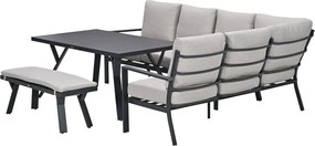 Garden Impressions Senja lounge dining set 4-delig rechts - sandstone