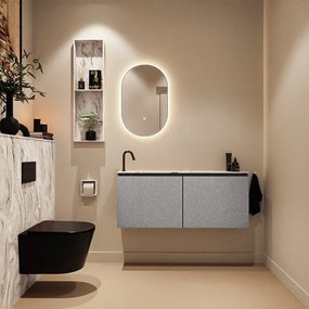 Mondiaz Ture DLux toiletmeubel 120cm plata met wastafel glace links met kraangat