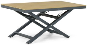 Hoek loungeset 6 personen Aluminium/Polywood (grey teakfinish) Grijs  Lifestyle Garden Furniture Santiago