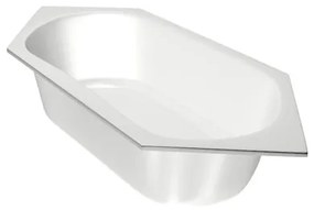 Xenz Lucia Hoekbad - 180x80x47 - afvoer Midden - acryl - wit 6890-01