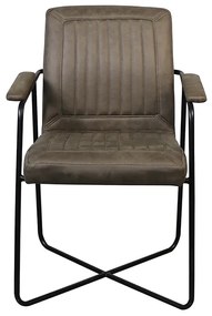 Eetkamerstoel - Henry - lederlook Soft groen