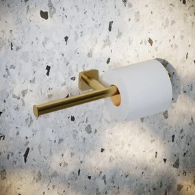 Hotbath Gal Dubbel toiletrolhouder Geborsteld messing PVD GLA05BBP