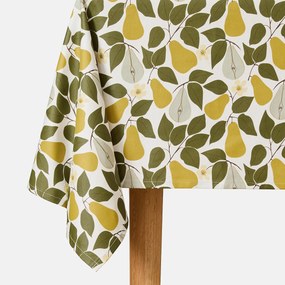 Bedrukt tafelkleed van soepel gecoat katoen, VINTAGE PEAR