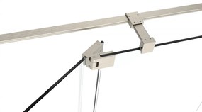 Van Rijn ST08 hoekcabine met draaideur helder glas 130x90cm RVS