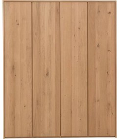 Goossens Excellent Kledingkast Aberson, 180 cm breed, 222 cm hoog, 4 hout draaideuren
