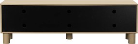 Zandkleur Tv-meubel Met Grote Ribbels 180 Cm - 180x40x55cm.