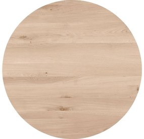 Goossens Eettafel Blade, Strak blad rond 120 x 120 cm 6 cm dik