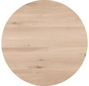Goossens Eettafel Blade, Strak blad rond 130 x 130 cm 6 cm dik