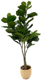 Kunst Ficus Lyrata vertakt - 180 cm