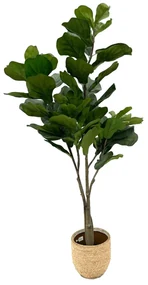 Kunst Ficus Lyrata vertakt - 180 cm