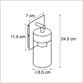 Moderne buitenwandlamp zwart - Rullo Modern E27 IP44 Buitenverlichting cilinder / rond