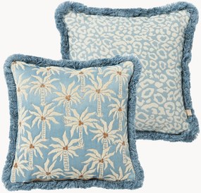 Handgemaakte outdoor dubbelzijdig kussen Laura & Maya