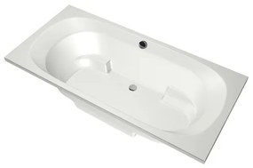 Xenz Kanaga Duobad - 190x90x53 - afvoer Midden - acryl - wit mat 6863-03