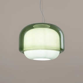 Hanglamp van gekleurd glas Ø30,5 cm, KINOKO