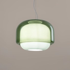 Hanglamp van gekleurd glasØ30,5 cm, KINOKO
