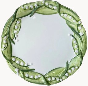 Handbeschilderd ontbijtbord Lily of the Valley