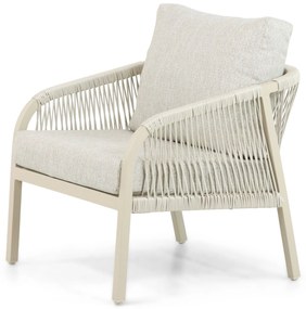 Stoel en Bank Loungeset 5 personen Aluminium/rope Taupe  Lifestyle Garden Furniture Biagio