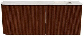 Mondiaz Joya DLux 100cm toiletmeubel ronding links ruby met wastafel faye rechts 1 kraangat ostra