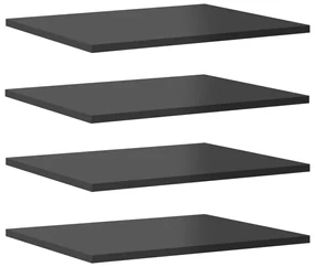 vidaXL Wandschappen 4 st 40x50x1,5 cm spaanplaat hoogglans grijs