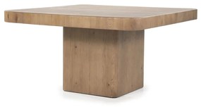 Eleonora Harmonie Robuuste Eettafel Bruin Eiken Vierkant - 140 X 140cm.