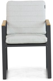 Tuinstoel Aluminium/Teak Grijs-antraciet Lifestyle Garden Furniture Faro