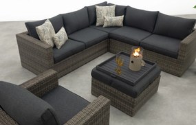 Atlanta wicker loungeset 5-delig – Organic grey - Garden impressions