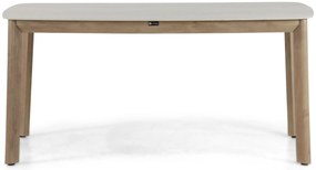 Dining Tuintafel rechthoekig 160 x 90 cm Aluminium Taupe Santika Indah
