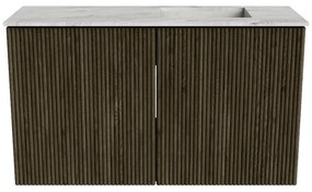 Mondiaz Joya DLux 70cm toiletmeubel shadow met wastafel faye rechts zonder kraangat glace