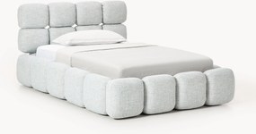 Gestoffeerd eenpersoonsbed Tayla van teddy-bouclé