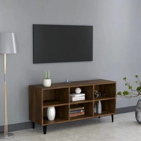 vidaXL Tv-meubel met metalen poten 103,5x30x50 cm bruineikenkleurig