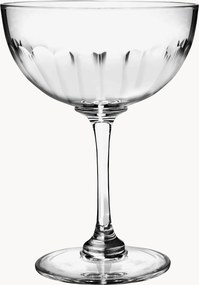 Mondgeblazen kristallen champagneglazen Lens, 4-delig