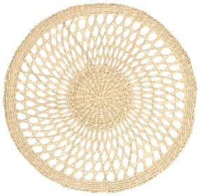 Placemat rond, open, zeegras,Ø 38 cm