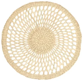 Placemat rond, open, zeegras,Ø 38 cm