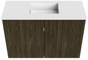 Mondiaz Joya 60cm toiletmeubel shadow met wastafel faye midden 1 kraangat talc