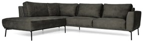 Hoekbank - Tulp - links - leer Colorado antraciet 01