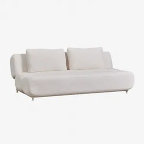 3-zits Slaapbank In Miami Bouclé Stof Bouclé Wit - Sklum
