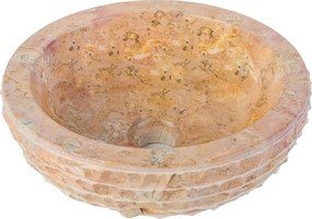 Sanigoods Eliza waskom rond 35x15cm sunset crème