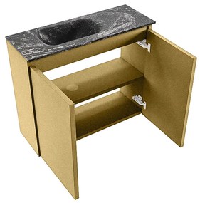 Mondiaz Ture DLux toiletmeubel 60cm oro met wastafel lava links zonder kraangat