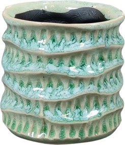 Pot Waves mint green
