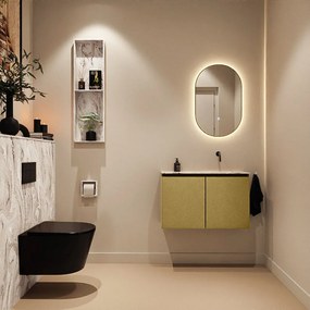 Mondiaz Ture DLux toiletmeubel 80cm oro met wastafel glace rechts zonder kraangat