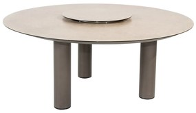 Taste by 4 Seasons Donato low dining tuintafel terre met keramisch geprint blad Ø 160 cm BartafelTuintafel   bruin weerbestendig