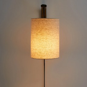 Wandlamp met kap in dik linnen Jakomé