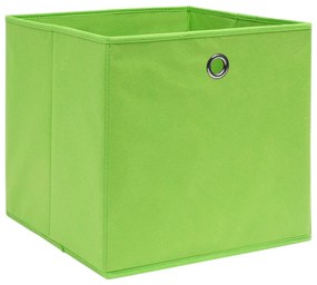 vidaXL Opbergboxen 10 st 28x28x28 cm nonwoven stof groen